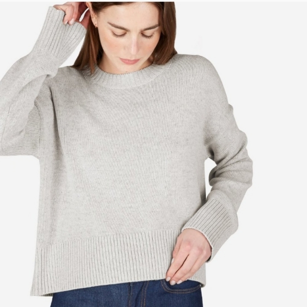 Everlane Soft Cotton Square Crew Sweater